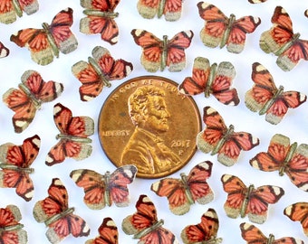 Miniature Pink Paper Butterflies for Dollhouses, Jewelry Making + DIY - Choose Your Quantity & Wingspan