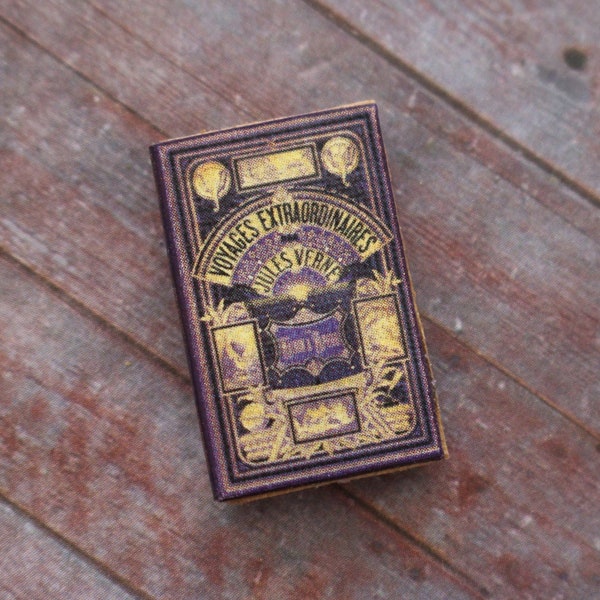 Dollhouse Miniature Book --- Jules Verne's Voyages Extraordinaires