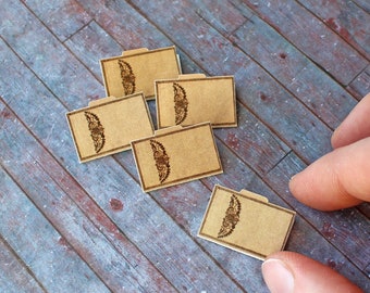 Miniature Antique Folder Set - 1-Inch Scale Replicas For Dollhouses, Dioramas, & Craft - Customizable Quantities