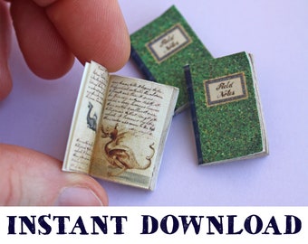 Miniature Monster Sketchbooks: Dollhouse Digital Download DIY