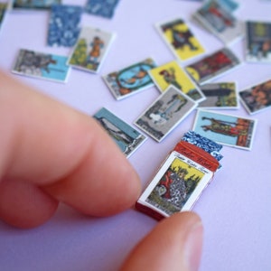 Baraja de tarot Rider Waite completa en miniatura + caja