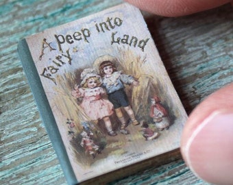 Miniature Fairy Book – Scale Dollhouse Fantasy Decor • Tiny Curio for Scenes and Collectors