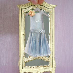 Miniature Handpainted Paper Dress --- The Gold Digger