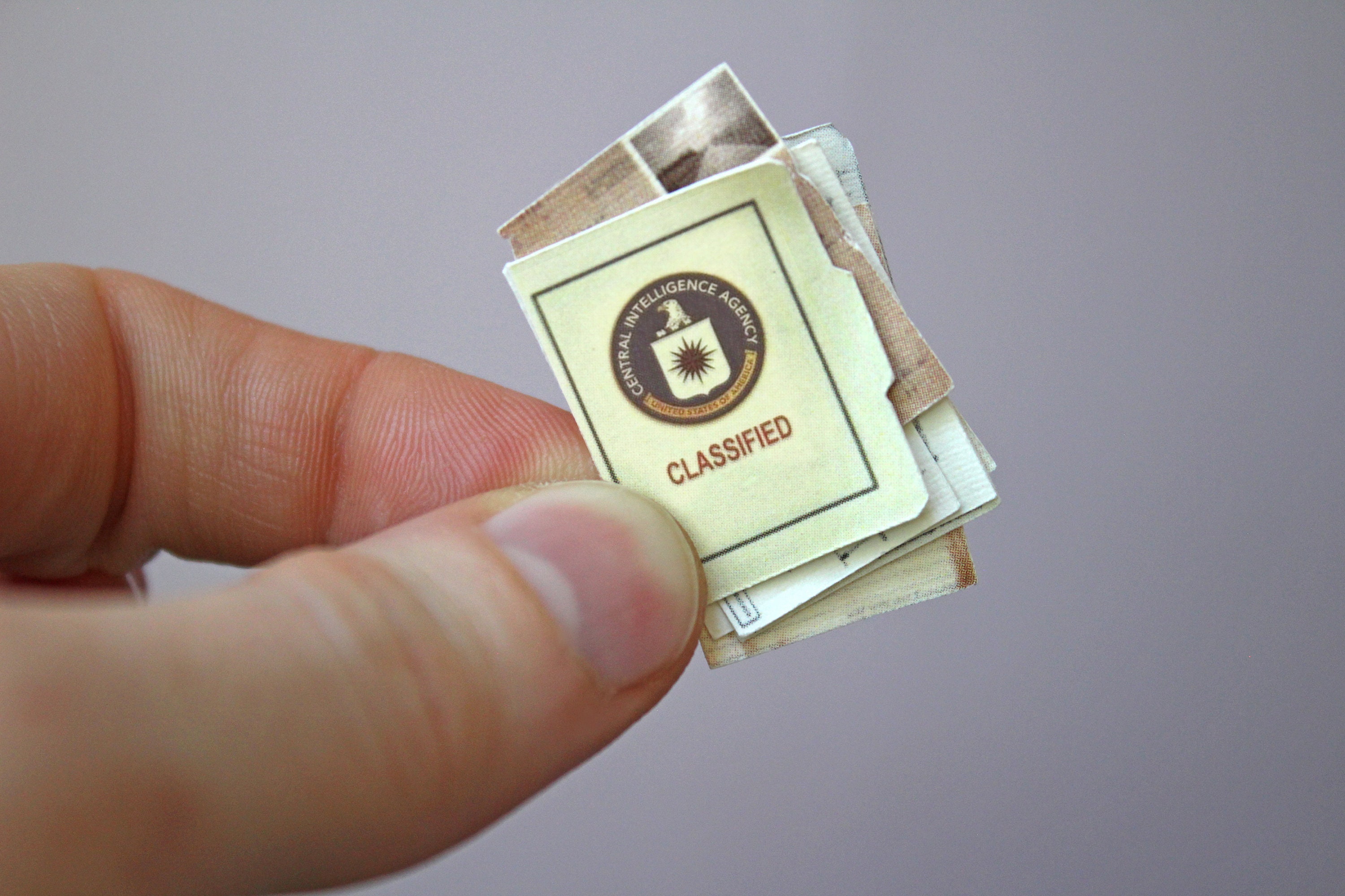 Cia Folder Miniature CIA Folder Set - 1-inch Scale Replicas for Dollhouses ...