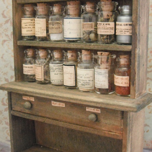 Miniature Apothecary Cabinet