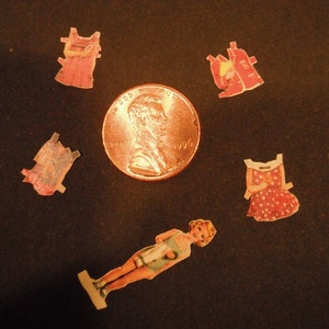 Miniature Vintage Paper Doll image 2