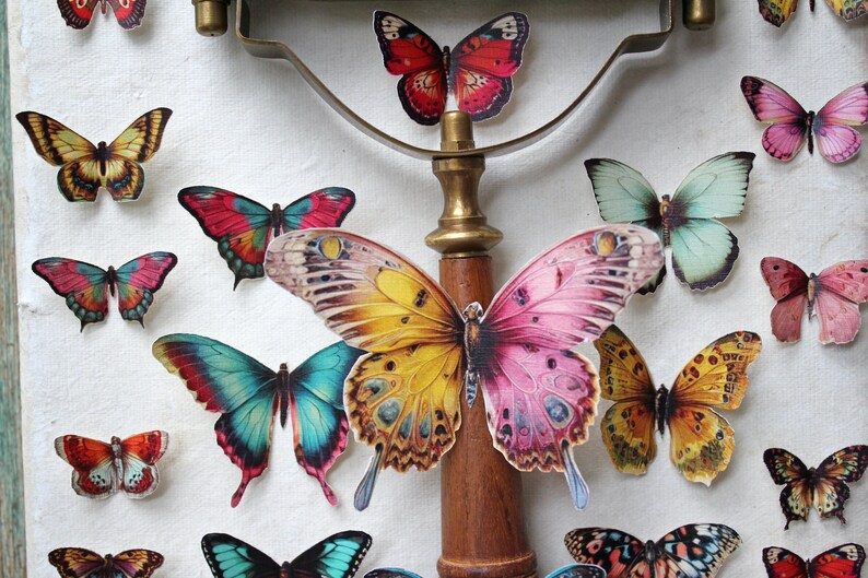 Antique Paper Butterflies: Assorted Pre-cut Photo Props or Adhesive ...