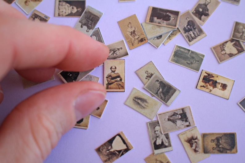 75 Miniature 19th Century Cabinet Cards image 1