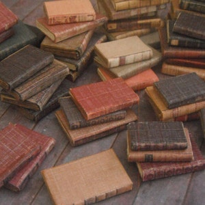 DIY Miniature Antique Book Kit Create Realistic Dollhouse Books 124 Covers Included Choose Your Scale image 5