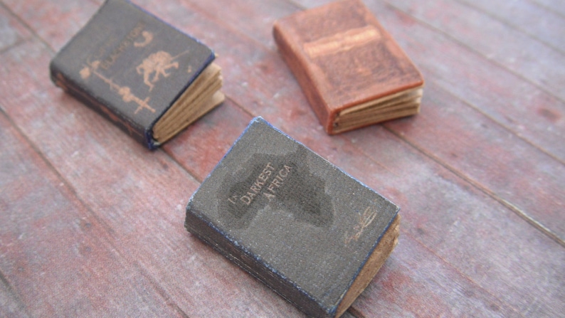 Dollhouse Miniature Dusty Old Books image 1