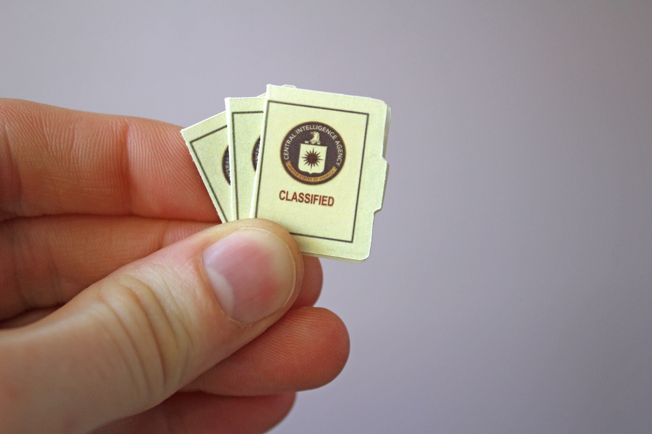 Cia Folder Miniature CIA Folder Set - 1-inch Scale Replicas for Dollhouses ...