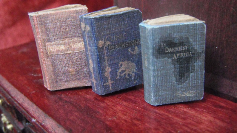 Dollhouse Miniature Dusty Old Books image 2