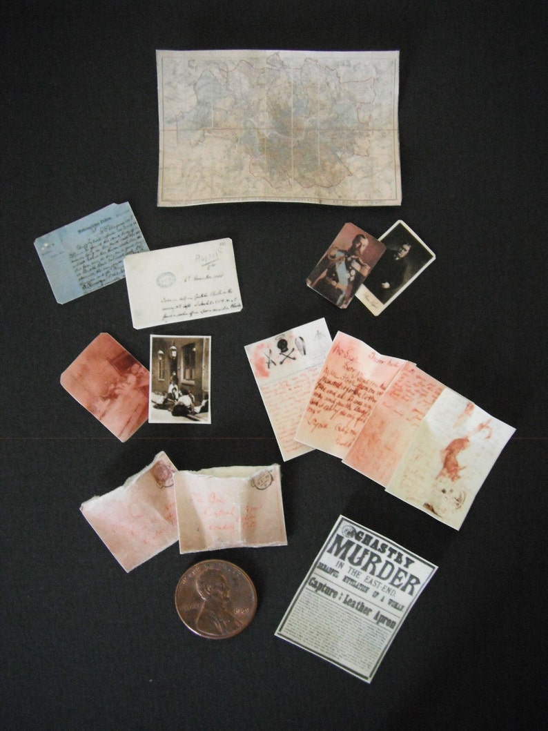 Miniature Jack the Ripper Evidence Etsy