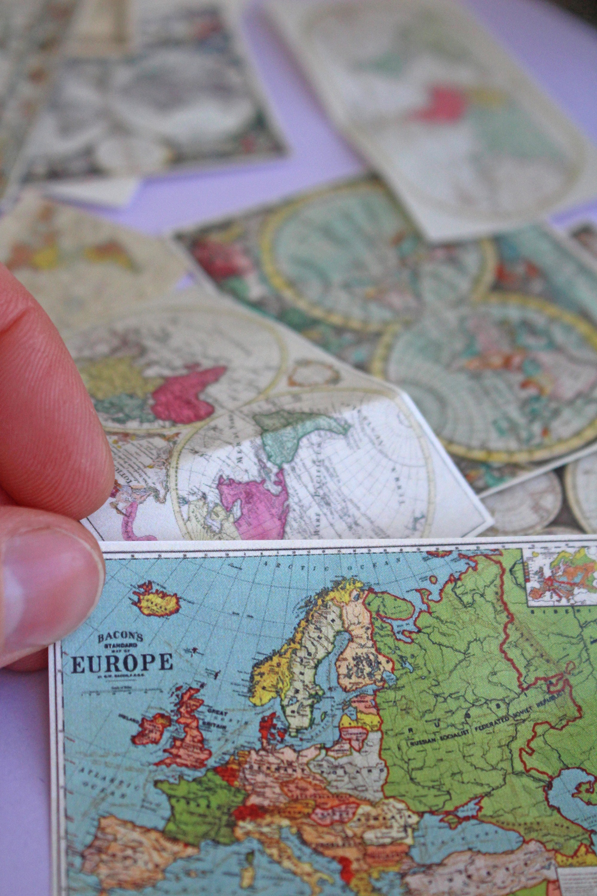 15 Miniature World Maps: Dollhouse Digital Download DIY | Etsy