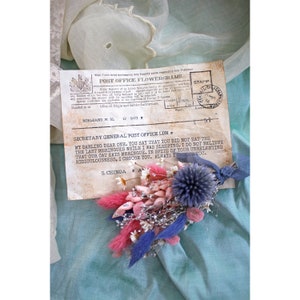 Send a Flowergram - Make Someone&#39;s Day! Dried Floral Bouquet + Your Personalized Message on Old-Fashioned Telegram