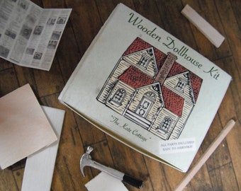 Miniature Dollhouse Kit Box & Directions: Dollhouse Digital Download DIY