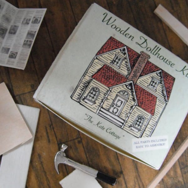 Miniature Dollhouse Kit Box & Directions: Dollhouse Digital Download DIY