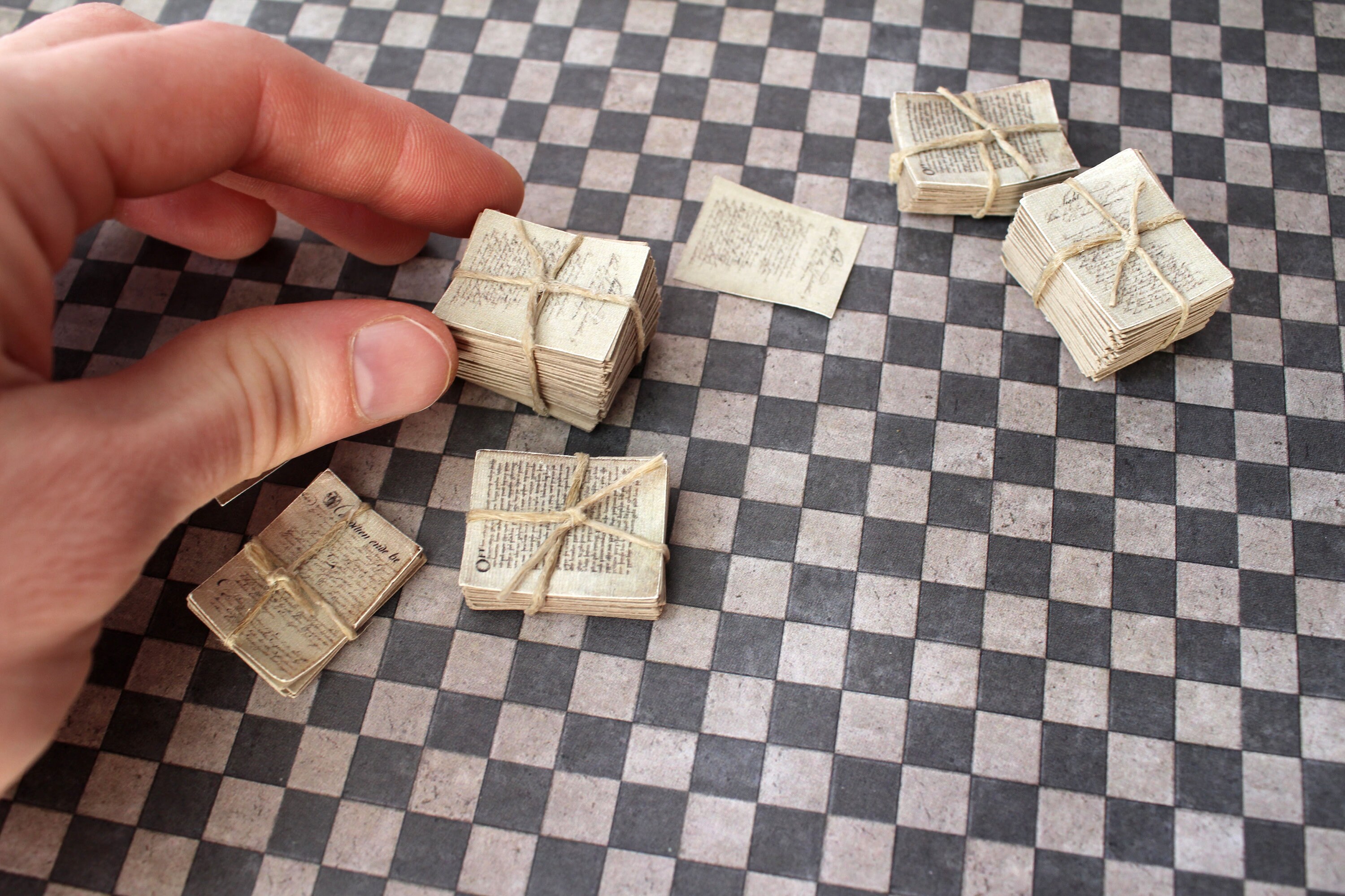 Miniature Stack of Old Papers -choose Your Height - Etsy