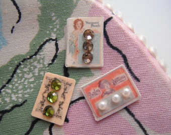Miniature Vintage Button Cards