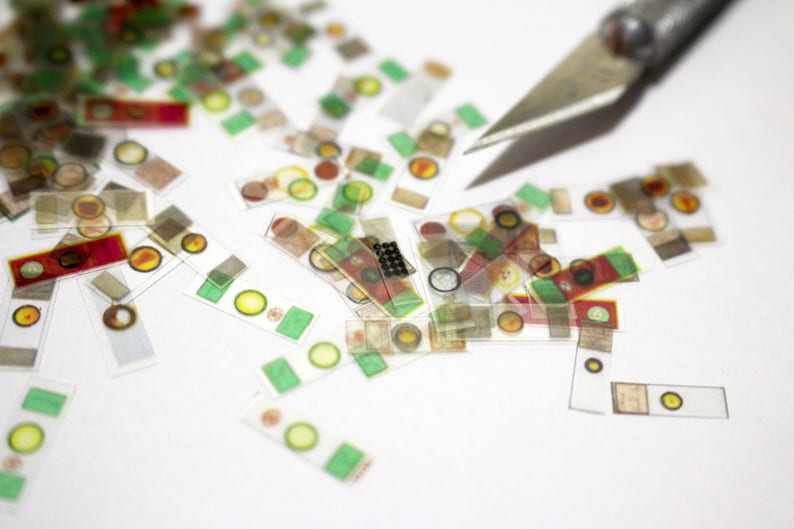Miniature Microscope Slides set of 9 image 5