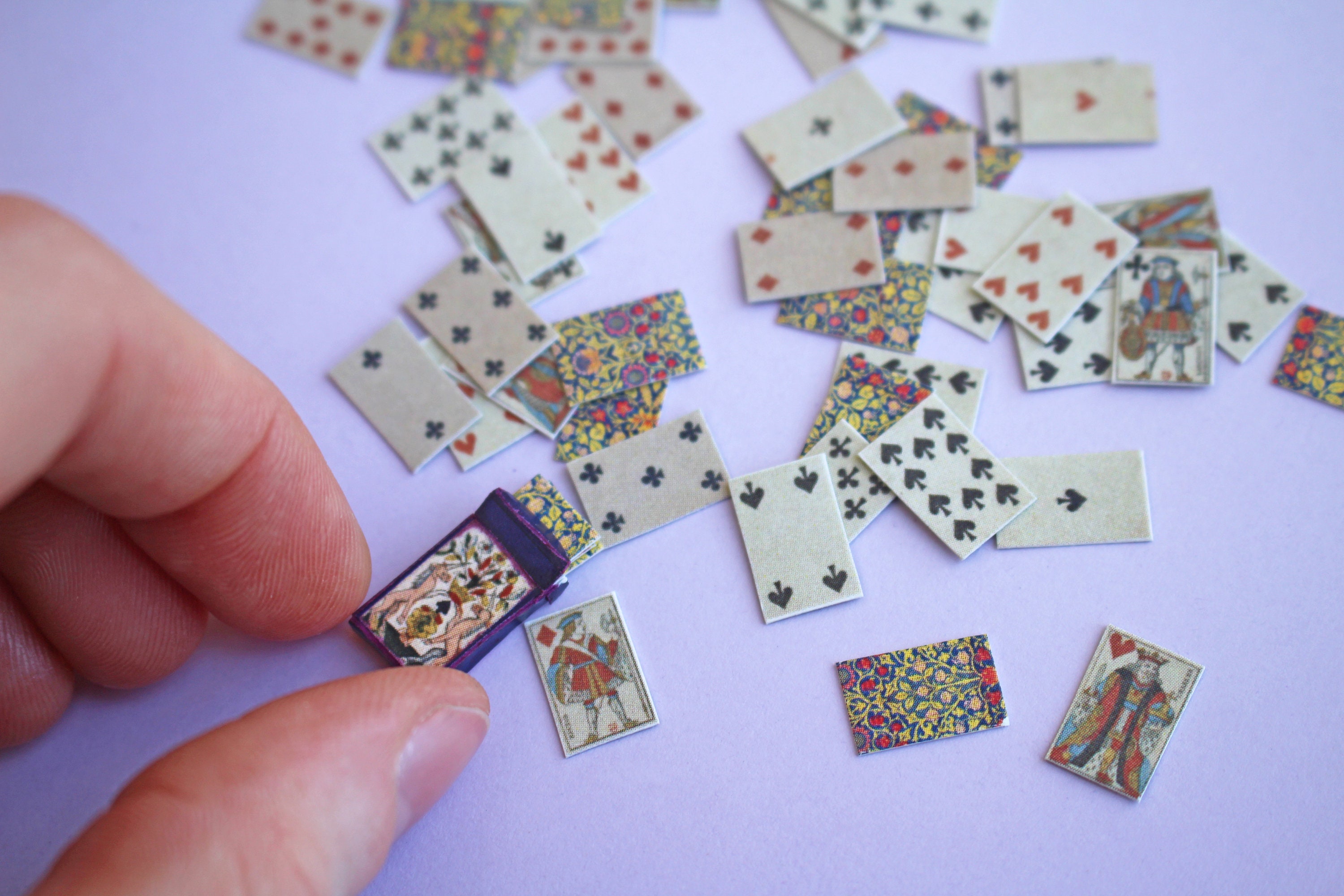 Miniature Antique Playing Cards Box Dollhouse Digital Etsy