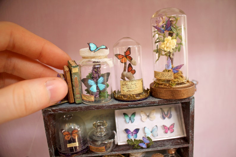 Miniature Realistic Paper Butterflies for Dollhouses, Jewelry Making DIY Choose Your Quantity Various Species & Colors image 2