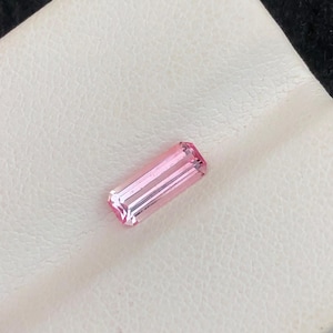 0.60-Ct Natural Pink Color Emerald Cut Tourmaline Gemstone Afghanistan
