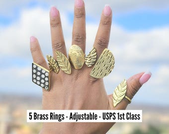 Brass Rings, Brass Rings For Women, Brass Rings For Jewelry, Brass Rings African, Raw Brass Rings, Gifts For Women, Boho Jewelry, Rings