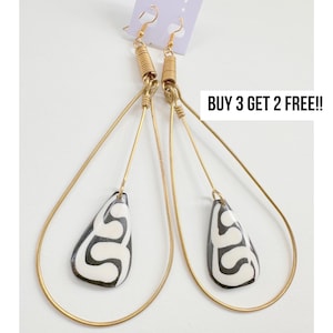 595 Bone Dangle Earrings, Earrings for Women, Gifts for Her, Jewelry, African Earrings, Brass Earrings, Gift For Her, African Jewelry, Gift.