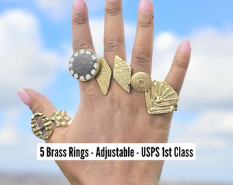 GIFTS FOR WOMEN, Brass Rings, Brass Rings For Jewelry, Brass Rings African, Boho Jewelry, Gift For Her, Brass Rings For Women, Handmade Ring