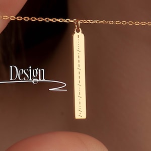 Benutzerdefinierte Morse-Code-Halskette, Sterlingsilber Morse-Code-Anhänger, geheime Nachricht, Geschenk für sie, Morse Schmuck, personalisierte versteckte Nachricht