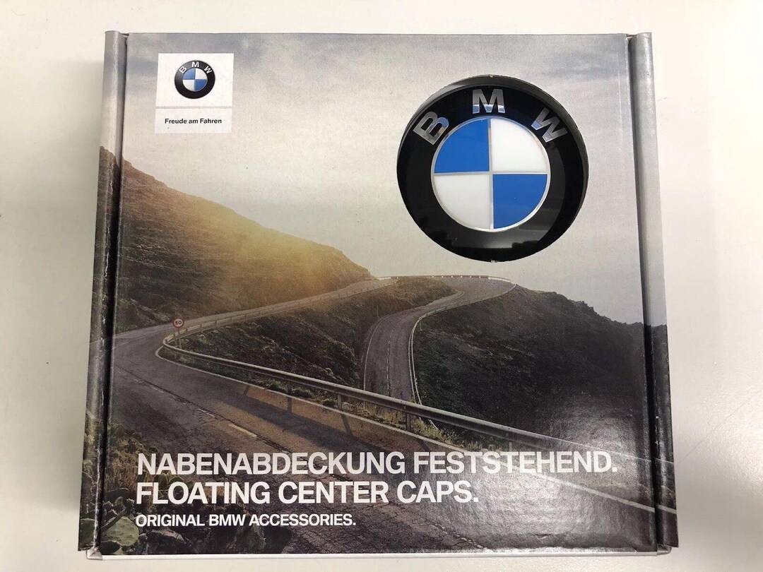 Floating BMW Logo Emblem Set of 4 BMW Emblem Alloy Wheel Centre Caps ...