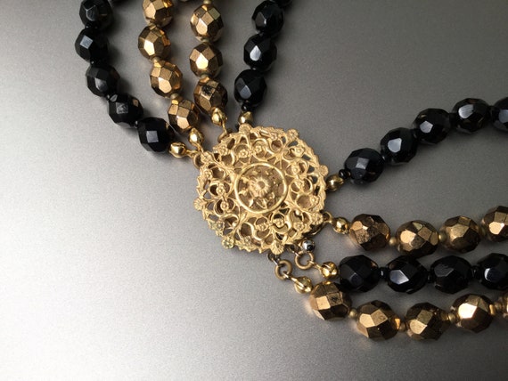 Miriam Haskell Beaded 4 Strand Necklace - Vintage… - image 2