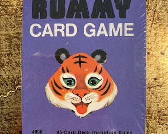 Vintage Whitman ANIMAL RUMMY Card Game NEW & Sealed 45 Playing Cards w/ Rules