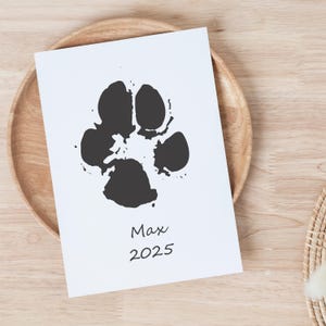 Inkless Dog-Cat Paw Print Keepsake Kit, Pet Art Print for Puppy Memorial & Kitten Gifts, Easy Use Paw Print Kit. Inkless Pet Paw Print DIY.