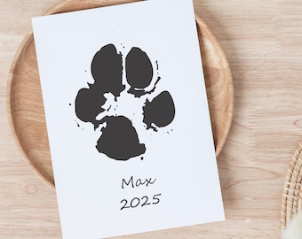 Inkless Pet Paw Print Keepsake Kit: Dog & Cat Memorial Art, Baby Safe Print Kit, Pet Loss Remembrance, Custom Pawprint Gift for Pet Lovers.