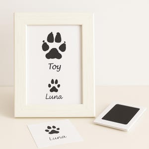 Pawprint Keepsake Frame Kit, Inkless Paw Print Keepsake for Pets, DIY Dog Paw Keepsake Kit, Lasting Pet Keepsake, Pet Safe Paw Print Ink.