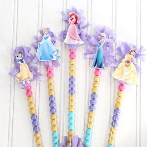 Princess Candy Favors - Set of 10 - Princess birthday party, Candy tubes