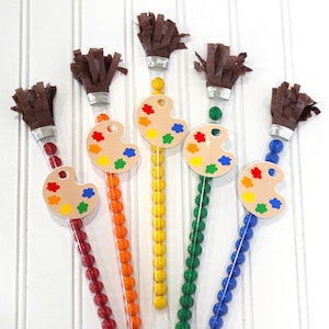 Paint Brush Candy Favors Set of 10 Art Party Favors, Paint Palette