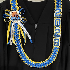 2024 Custom Graduation Lei for High school or College Grad custom school logo & colors Personalized lei, USC, UCLA, UC Irvine image 10