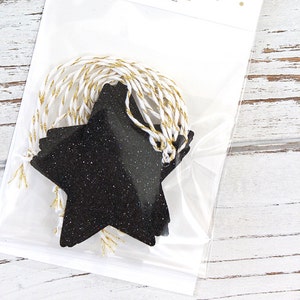 Star Gift Tags - Set of 10 - Christmas gift tags, glitter gift tags