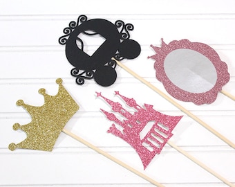 Fairytale Princess Centerpiece Sticks - Set of 4 - Cinderella, Princess Party