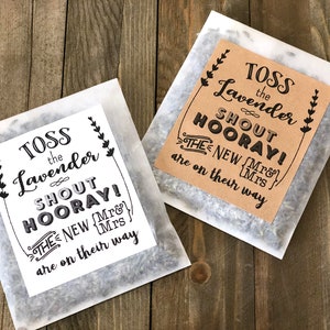 Set of 25 - Wedding Lavender Toss packets - Pre-made and sealed - Wedding exit toss, wedding send off