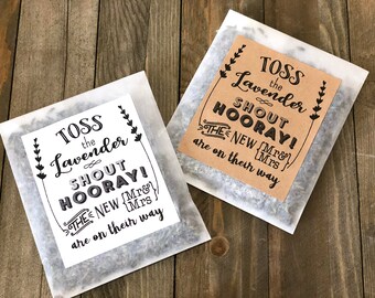 Set of 25 - Wedding Lavender Toss packets - Pre-made and sealed - Wedding exit toss, wedding send off