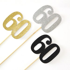 50th, 60th, (SET OF 3) 90th Centerpiece Sticks - birthdays, anniversary, milestone, happy 50th
