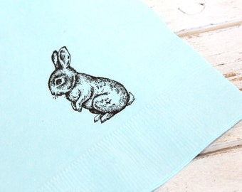 Bunny Party Napkins - Set of 25 - 3 ply, 1/4 fold Luncheon napkins - Easter Bunny, Bunny Rabbit, little bunny