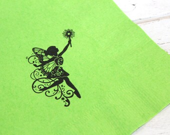 Fairy Party Napkins - Set of 25 - 3 ply, 1/4 fold Luncheon napkins