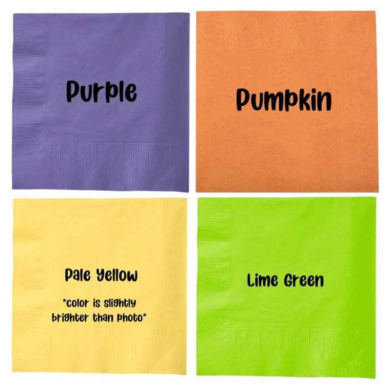 Party Napkins Set of 25 3 ply, 1/4 fold Luncheon napkins Personalization available image 6