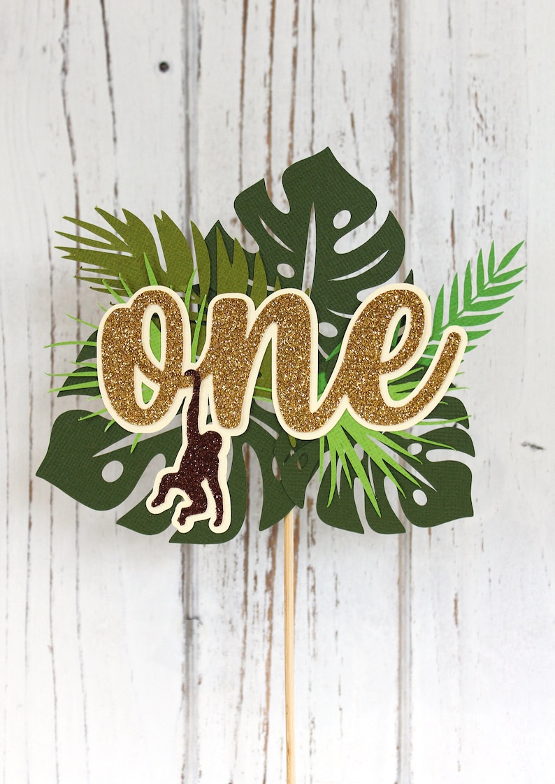 Wild One Cake Toppers Jungle Safari Cake Toppers Etsy