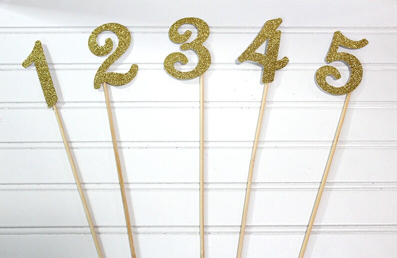 Table Number Centerpiece Sticks Sold in Set of 5 Weddings | Etsy